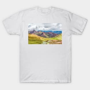 Icelandic Scene Vector Painting T-Shirt